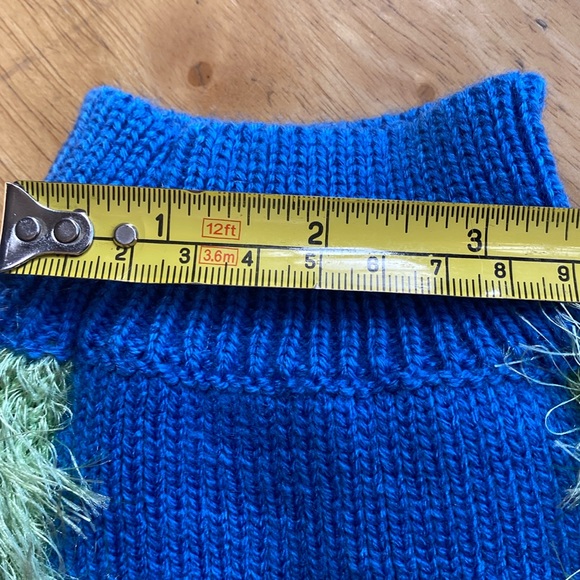 Dog Vipoochy Sweaters size S blue green mix wool with angora light … - Picture 7 of 11